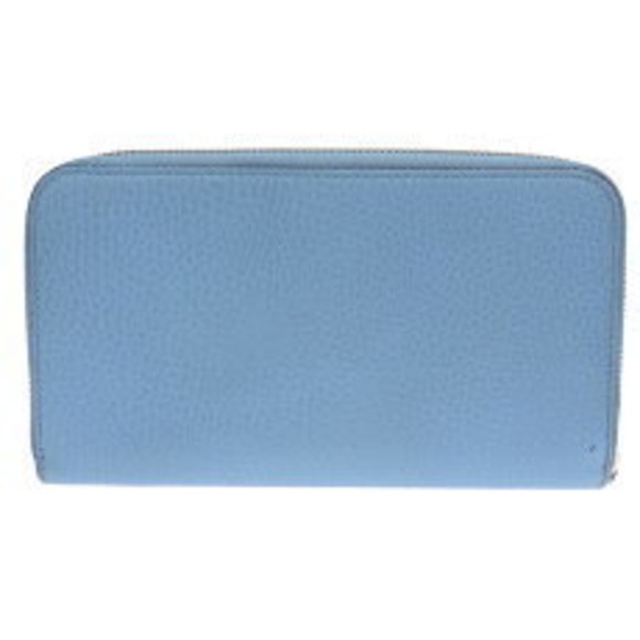 Gucci Leather Long Interlocking GG Sky Wallet Blue - Picture 1 of 9